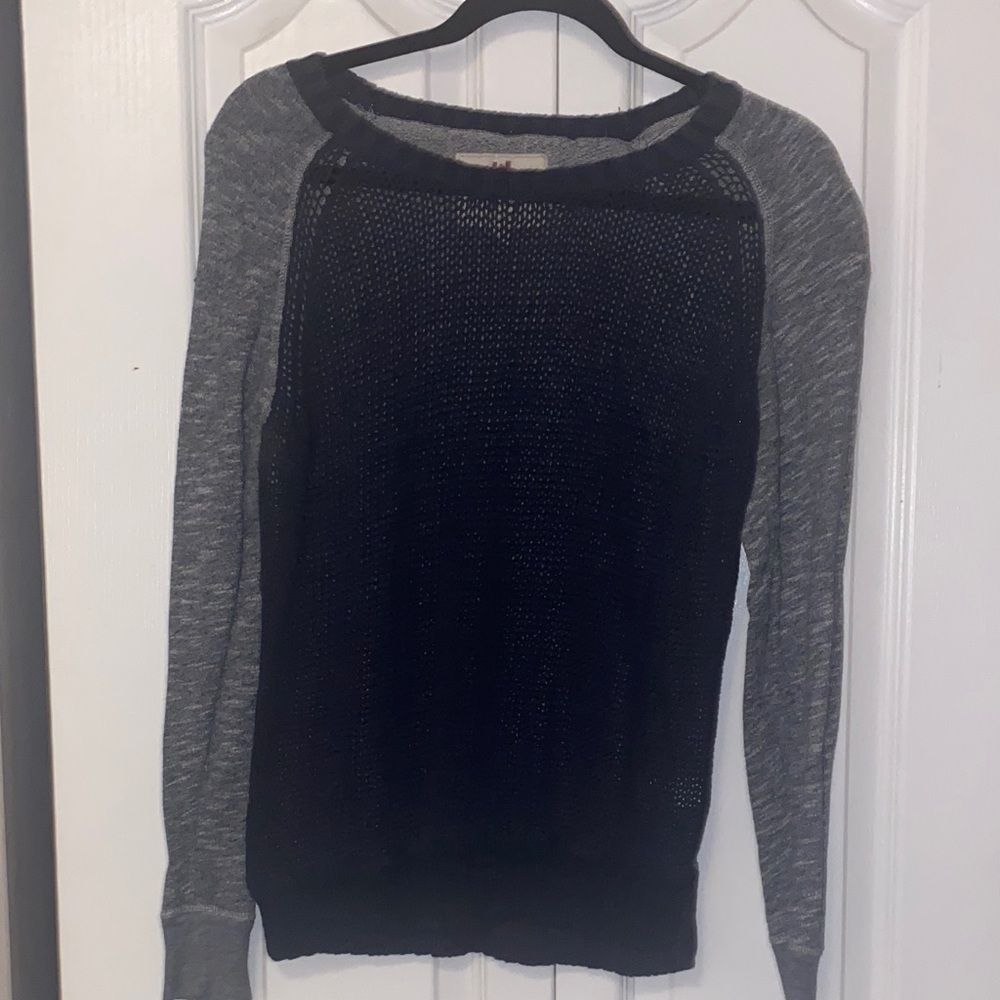 Stylish Navy and Gray Women's Sweater